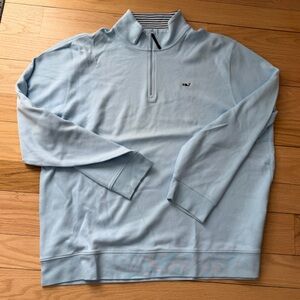 Vineyard Vines Light Blue Zip Up Sweater